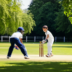 야외용 완구와 팀워크 놀이 - **

"Children playing cricket in a sunny park, fully clothed in sports attire, safe for work, approp...